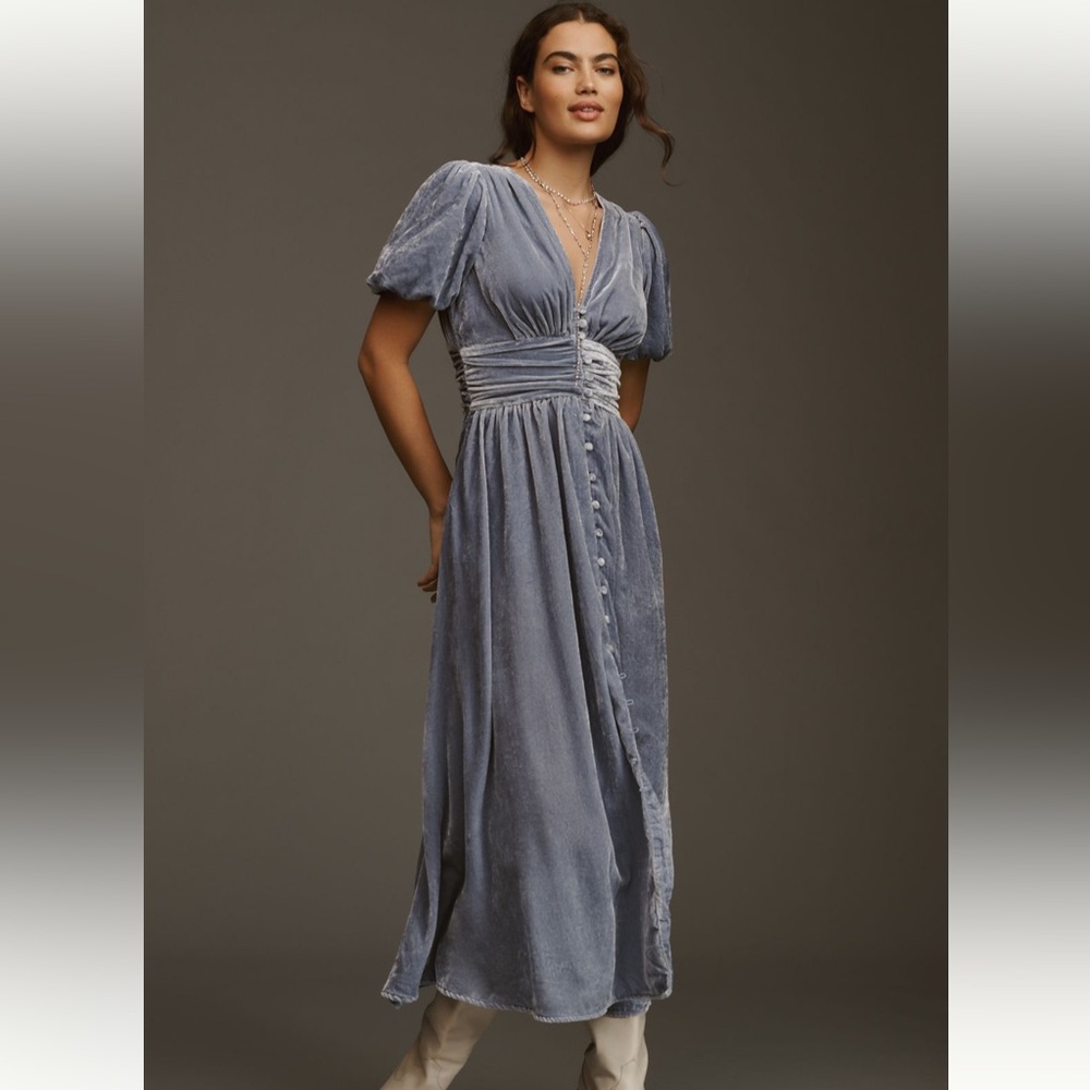 The Katerina Button-Front Dress:
Velvet Edition
